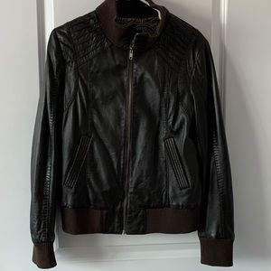 Danier leather bomber jacket